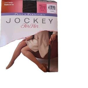 NOS Vintage Pantyhose Jockey For Her Size Small Tall 1994 Tuxedo Black NIP Vtg